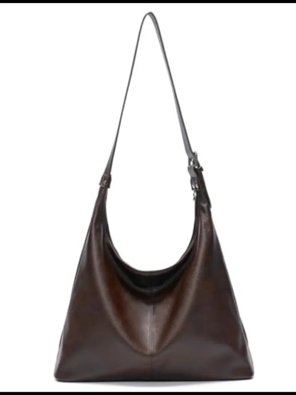 Vegan Leather Hobo Bag Large Slouchy Shoulder Purse Work
